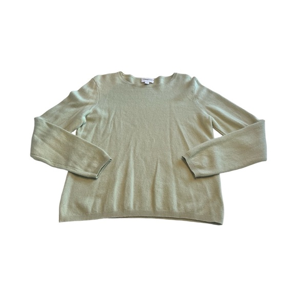 Charter Club 2-Ply Cashmere Sweater Womens Medium Green Soft Warm cozy - Picture 1 of 3